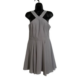 Lulu’s Forevermore Gray Skater/Bridesmaid/Wedding Dress Sz M
